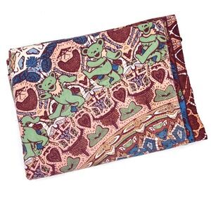 Grateful Dead Dancing Bears Tapestry Wall Hanging 2011 Cotton India Sunshine Joy
